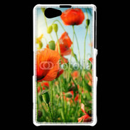 Coque Sony Xperia Z1 Compact Champs de coquelicots