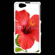 Coque Sony Xperia Z1 Compact Hibiscus rouge