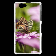 Coque Sony Xperia Z1 Compact Fleur et papillon