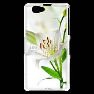 Coque Sony Xperia Z1 Compact Fleurs de Lys blanc