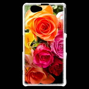 Coque Sony Xperia Z1 Compact Bouquet de roses multicouleurs
