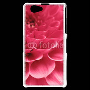 Coque Sony Xperia Z1 Compact Pétale rose zoomé