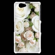Coque Sony Xperia Z1 Compact Rose blanche et rose 5