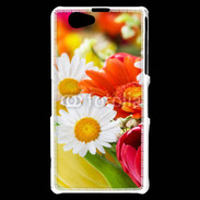 Coque Sony Xperia Z1 Compact Fleurs des champs multicouleurs