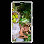 Coque Sony Xperia Z1 Compact Petite fille avec panier de pommes