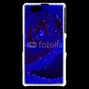 Coque Sony Xperia Z1 Compact Fleur rose bleue