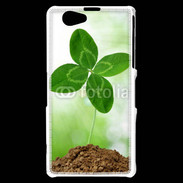 Coque Sony Xperia Z1 Compact Trèfle à 4 feuilles 2