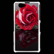 Coque Sony Xperia Z1 Compact Belle rose Rouge 10