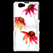 Coque Sony Xperia Z1 Compact Belles fleurs en peinture