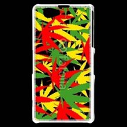 Coque Sony Xperia Z1 Compact Fond de cannabis coloré