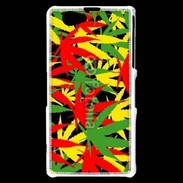 Coque Sony Xperia Z1 Compact Fond de cannabis coloré