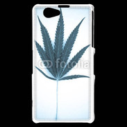 Coque Sony Xperia Z1 Compact Marijuana en bleu et blanc