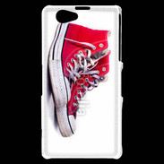 Coque Sony Xperia Z1 Compact Chaussure Converse rouge