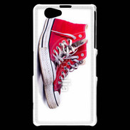 Coque Sony Xperia Z1 Compact Chaussure Converse rouge