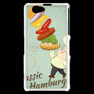 Coque Sony Xperia Z1 Compact Hamburger vintage