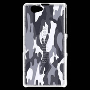 Coque Sony Xperia Z1 Compact Camouflage gris et blanc