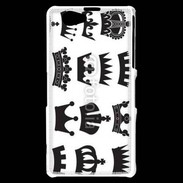 Coque Sony Xperia Z1 Compact Collection de couronnes de Roi