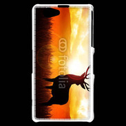 Coque Sony Xperia Z1 Compact Silhouette d'un cerf 5