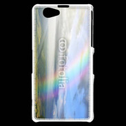 Coque Sony Xperia Z1 Compact Arc en ciel à la montagne
