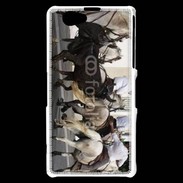 Coque Sony Xperia Z1 Compact Abrivado Chevaux et taureaux
