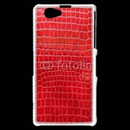 Coque Sony Xperia Z1 Compact Effet crocodile rouge