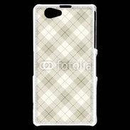 Coque Sony Xperia Z1 Compact Effet écossais beige clair