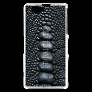 Coque Sony Xperia Z1 Compact Effet crocodile noir