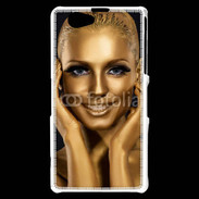 Coque Sony Xperia Z1 Compact Femme couleur or