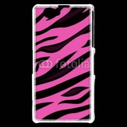 Coque Sony Xperia Z1 Compact Fashion zèbre rose