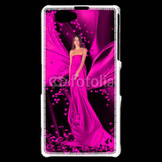 Coque Sony Xperia Z1 Compact Mode robe longue fushia