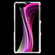 Coque Sony Xperia Z1 Compact Abstract multicolor sur fond noir