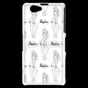 Coque Sony Xperia Z1 Compact Illustration fashion girl 3