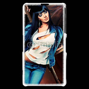 Coque Sony Xperia Z1 Compact Brune fashion 1