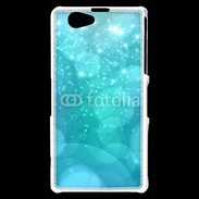 Coque Sony Xperia Z1 Compact Fond bulles bleus
