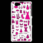 Coque Sony Xperia Z1 Compact Fond fashion rose