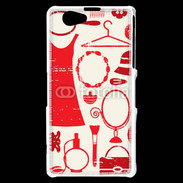 Coque Sony Xperia Z1 Compact Fond fashion rouge