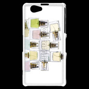 Coque Sony Xperia Z1 Compact Pyramide de bouteilles de parfums