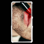 Coque Sony Xperia Z1 Compact bouche homme rouge