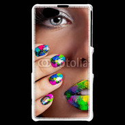 Coque Sony Xperia Z1 Compact Bouche et ongles multicouleurs 5