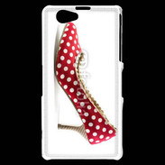 Coque Sony Xperia Z1 Compact escarpin petits pois