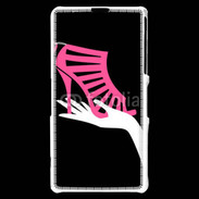 Coque Sony Xperia Z1 Compact Sandale rose soldée