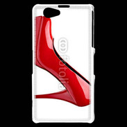 Coque Sony Xperia Z1 Compact Escarpin rouge 2