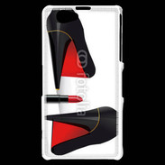 Coque Sony Xperia Z1 Compact Escarpins et tube de rouge à lèvres