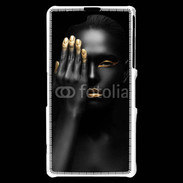 Coque Sony Xperia Z1 Compact Fashion en noir et or