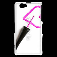 Coque Sony Xperia Z1 Compact Coeur avec vernis à ongle 50