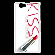 Coque Sony Xperia Z1 Compact Kiss avec rouge à lèvres