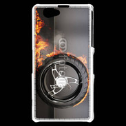 Coque Sony Xperia Z1 Compact Roue en feu dragster