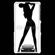 Coque Sony Xperia Z1 Compact Silhouette sexy avec voiture