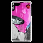Coque Sony Xperia Z1 Compact Voiture de sport rose italienne