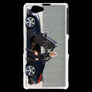 Coque Sony Xperia Z1 Compact Femme blonde sexy voiture noire 3